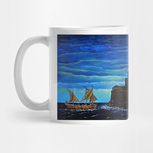 Oil Painting - The Legend of the Ship with the Golden Oars Mug